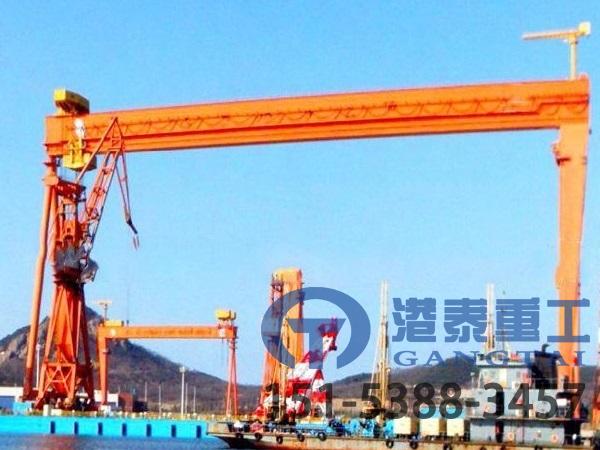江苏南通造船龙门吊销售公司造船门式起重机运行平稳